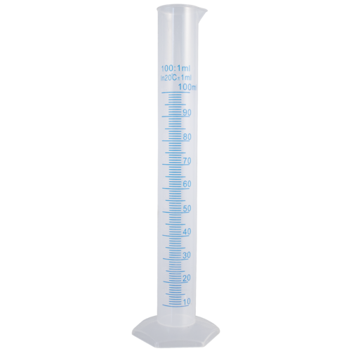 Polypropylene Graduated Cylinder | 1 mL Graduations | 100 mL