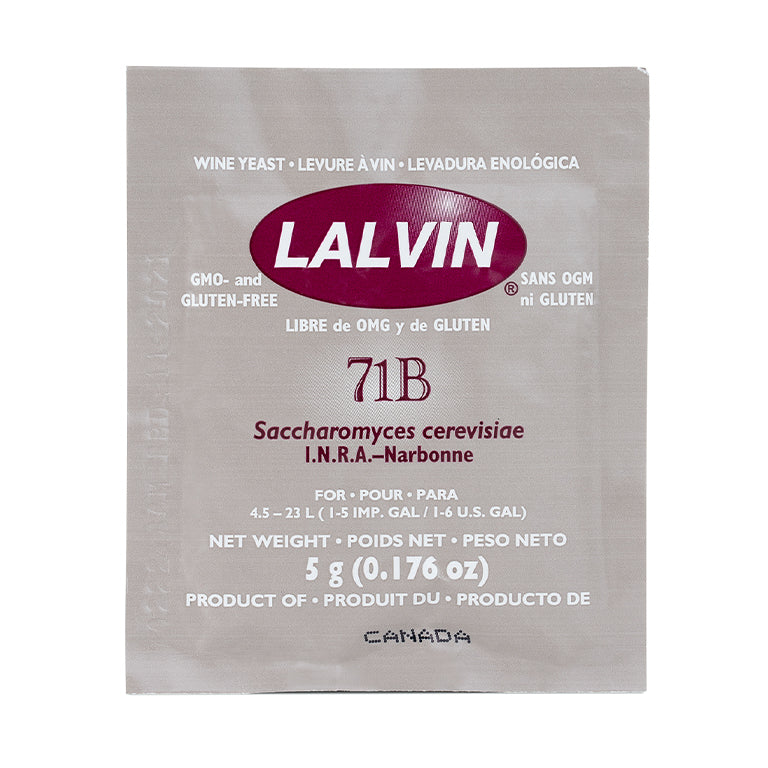 Lalvin 71B Active Freeze Dried Wine Yeast