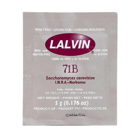 Lalvin 71B Active Freeze Dried Wine Yeast