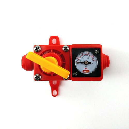 Duotight BlowTie 2 Diaphragm Spunding Valve/Built-In Pressure Gauge (0-15 PSI/8 mm Duotight)