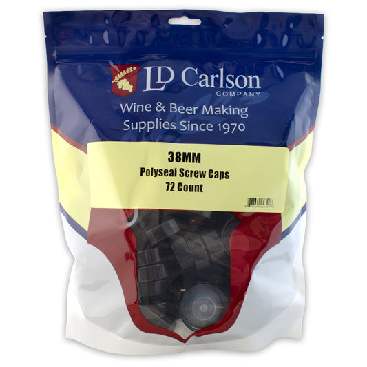 38mm Polyseal Screw Cap (without hole) - Each