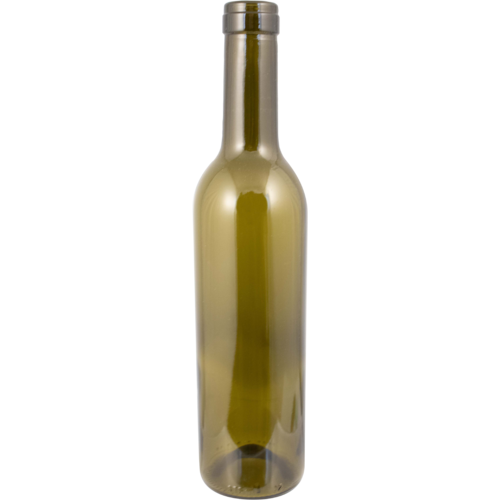 Farro Glass Premium Bordeaux Wine Bottles - Antique Green 375ml (Cork Finish)
