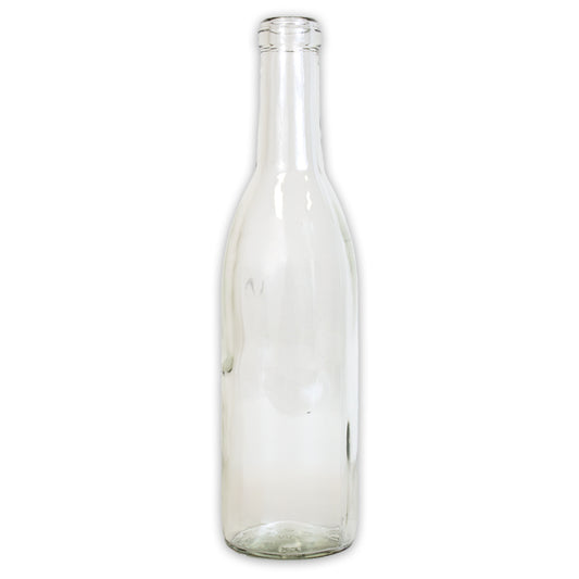 375ml Clear Semi-Burgundy Flat Bottom Bottles (24/case)