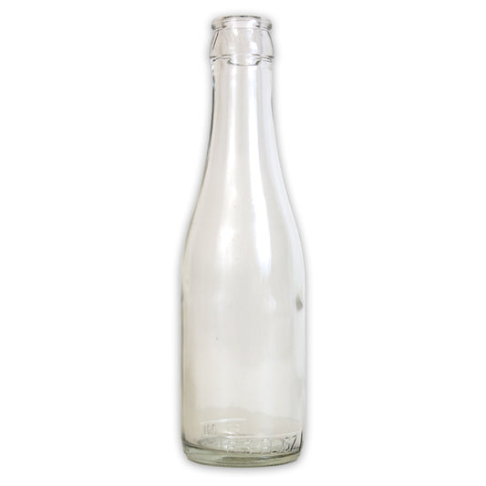 187ml Clear Champagne/Beer Bottles - Cork or Crown Finish