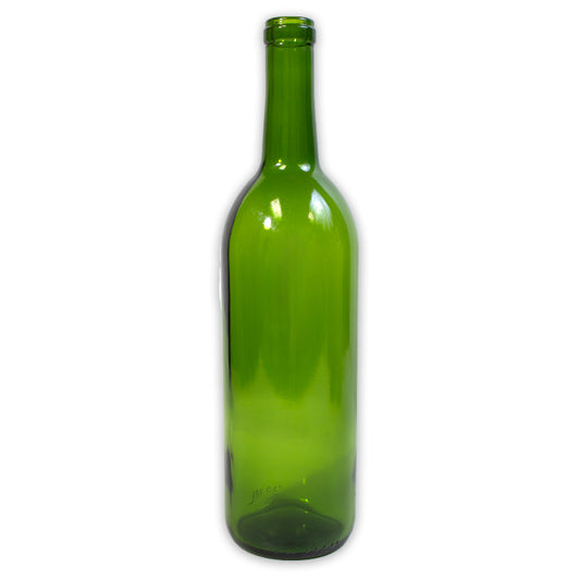 750ml Bordeaux Fifth Champagne Green Bottle (Cork Finish) - Case of 12