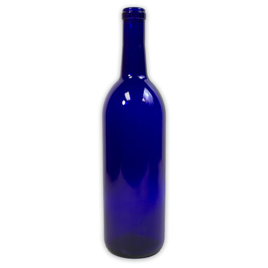 750ml Bordeaux Fifth Cobalt Blue Bottle (Cork Finish) - Case of 12