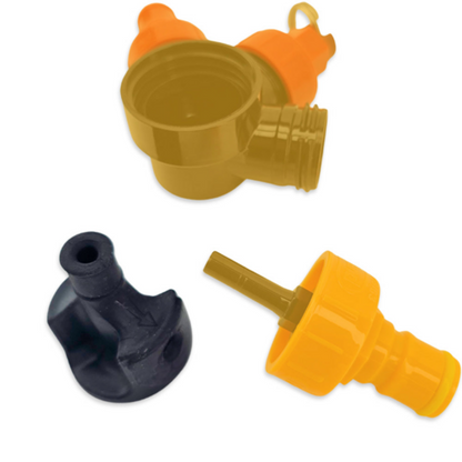 KegLand PCO38 Gen2 Black Elbow Cap Insert - Dip Tube to Carbonation Cap Joiner for Oxebar 4L & 8L